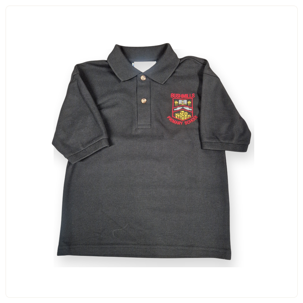 Bushmills Primary School Black Polo Shirt