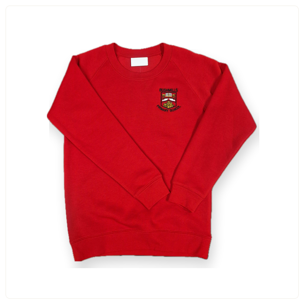 Bushmills Primary School Scarlet Crew Neck Sweatshirt