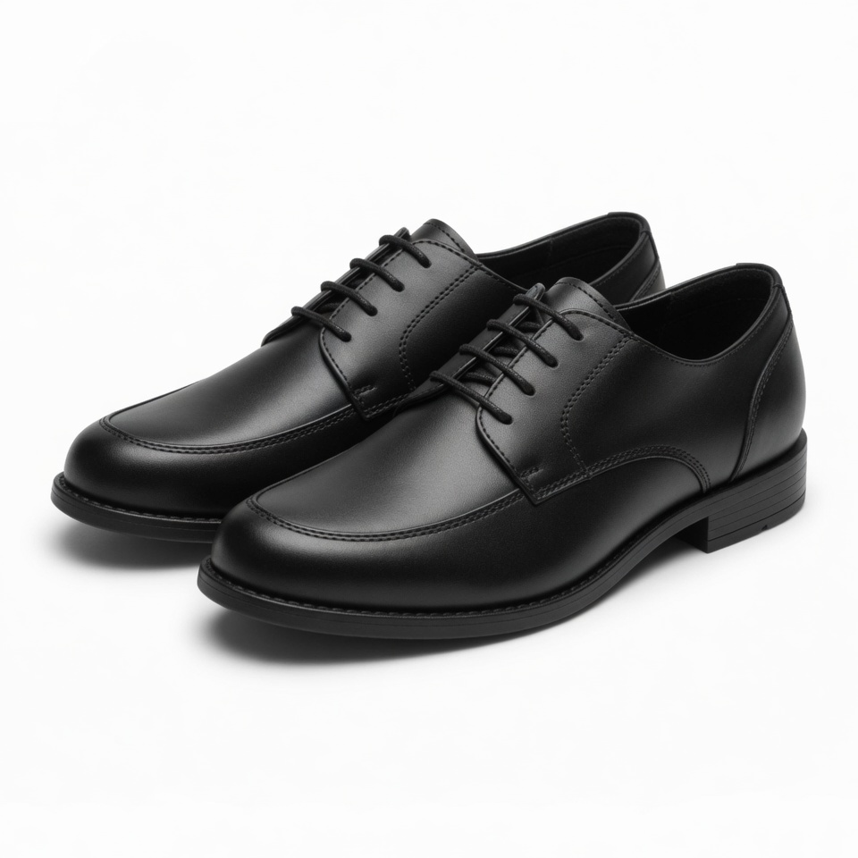 Coleraine Grammar School Plain Black Leather Shoes