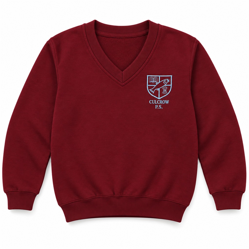 Culcrow Primary School Maroon Crew Neck Sweatshirt