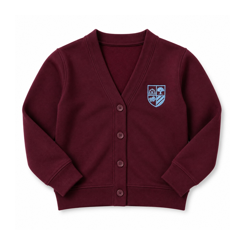 Damhead Primary School Maroon Sweat Cardigan