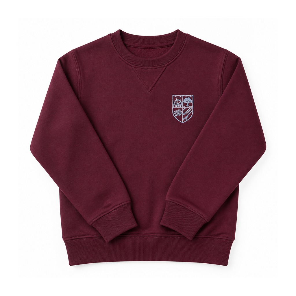 Damhead Primary School Maroon V Neck Sweatshirt