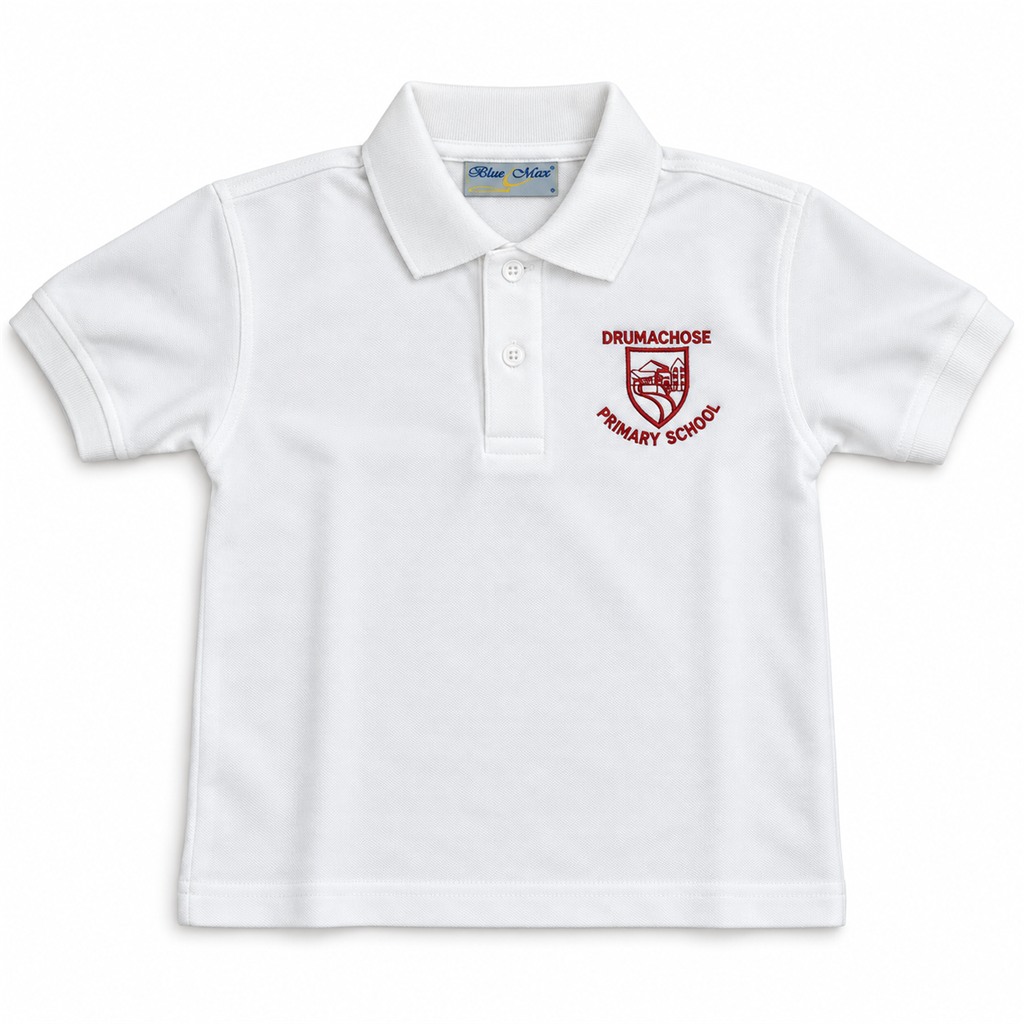Drumachose Primary School White Polo Shirt
