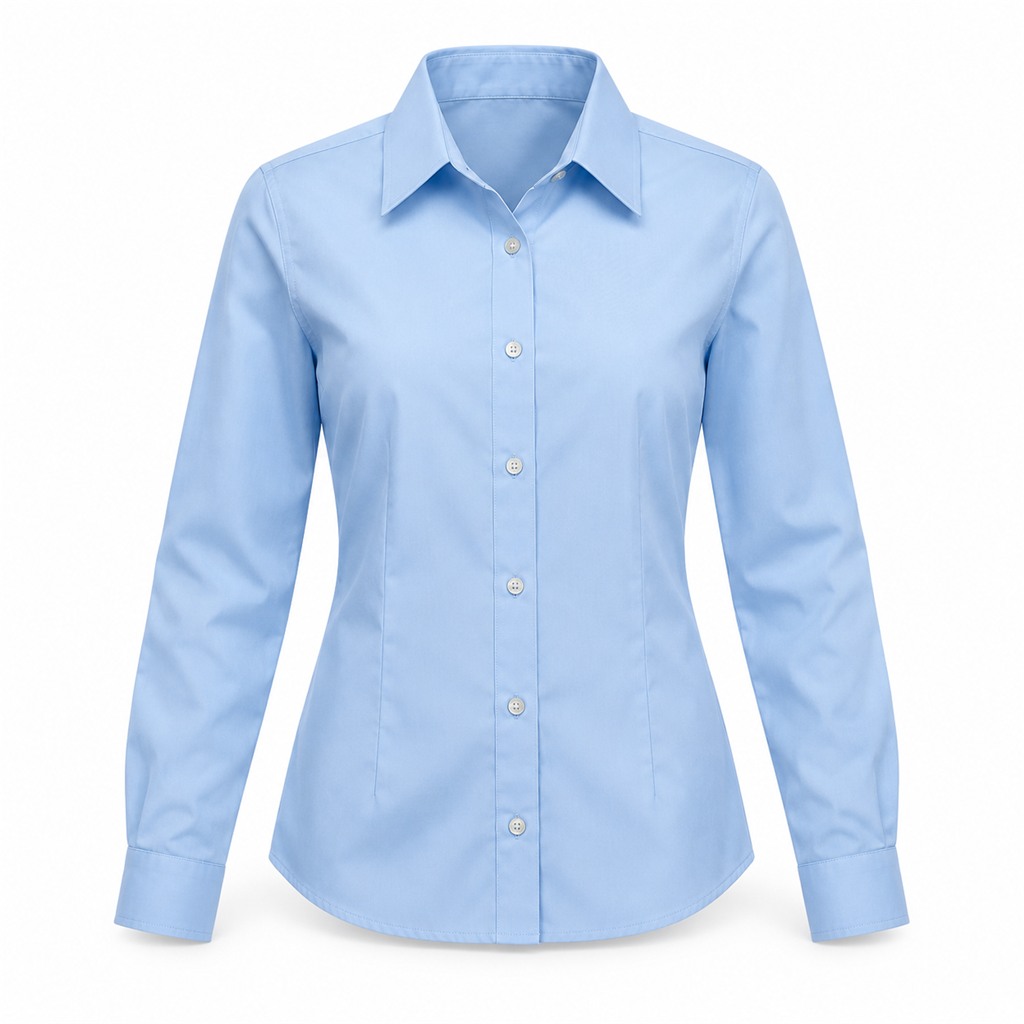 Blue 2 Pack Long Sleeve Non Iron Blouse