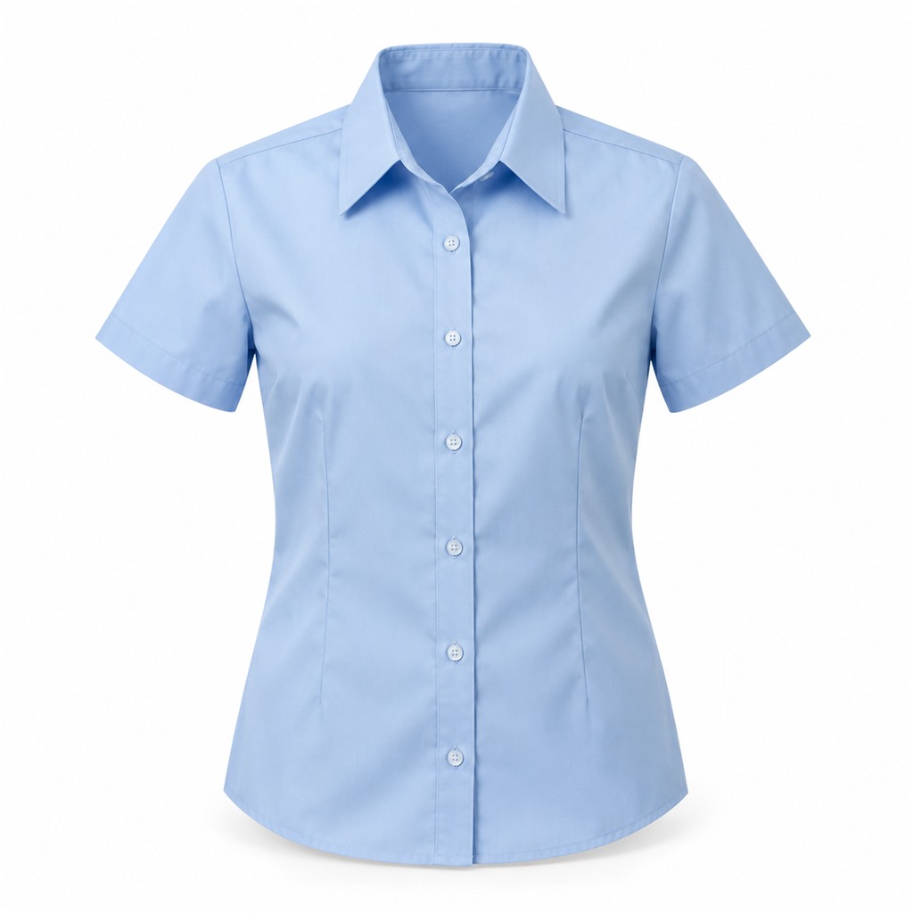 Blue 2 Pack Short Sleeve Non Iron Blouse