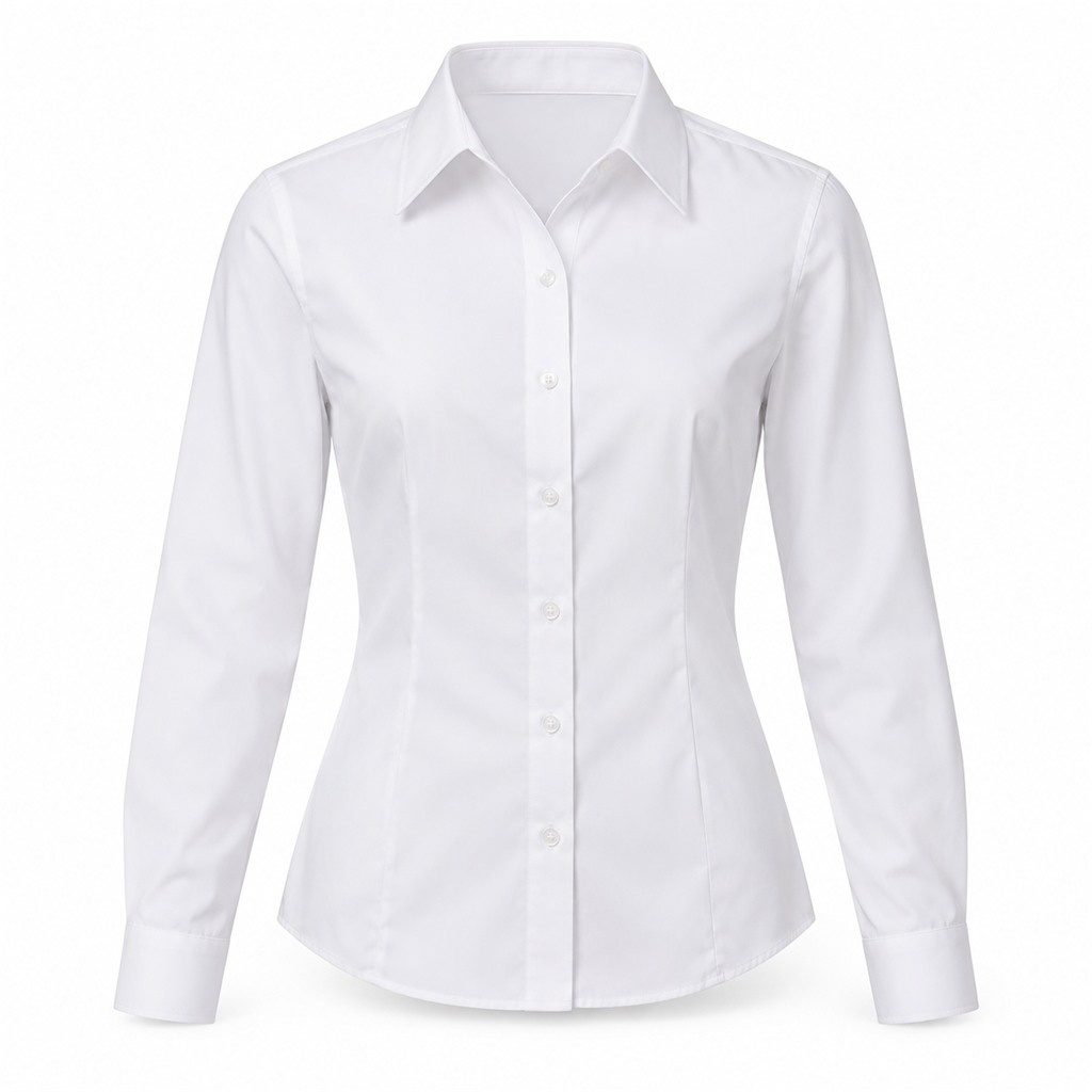 White 2 Pack Non Iron Long Sleeve Fitted Blouse