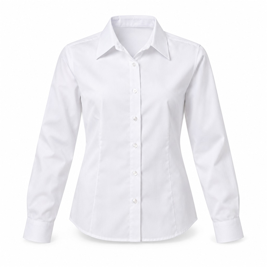 White 2 Pack Long Sleeve Non Iron Blouse