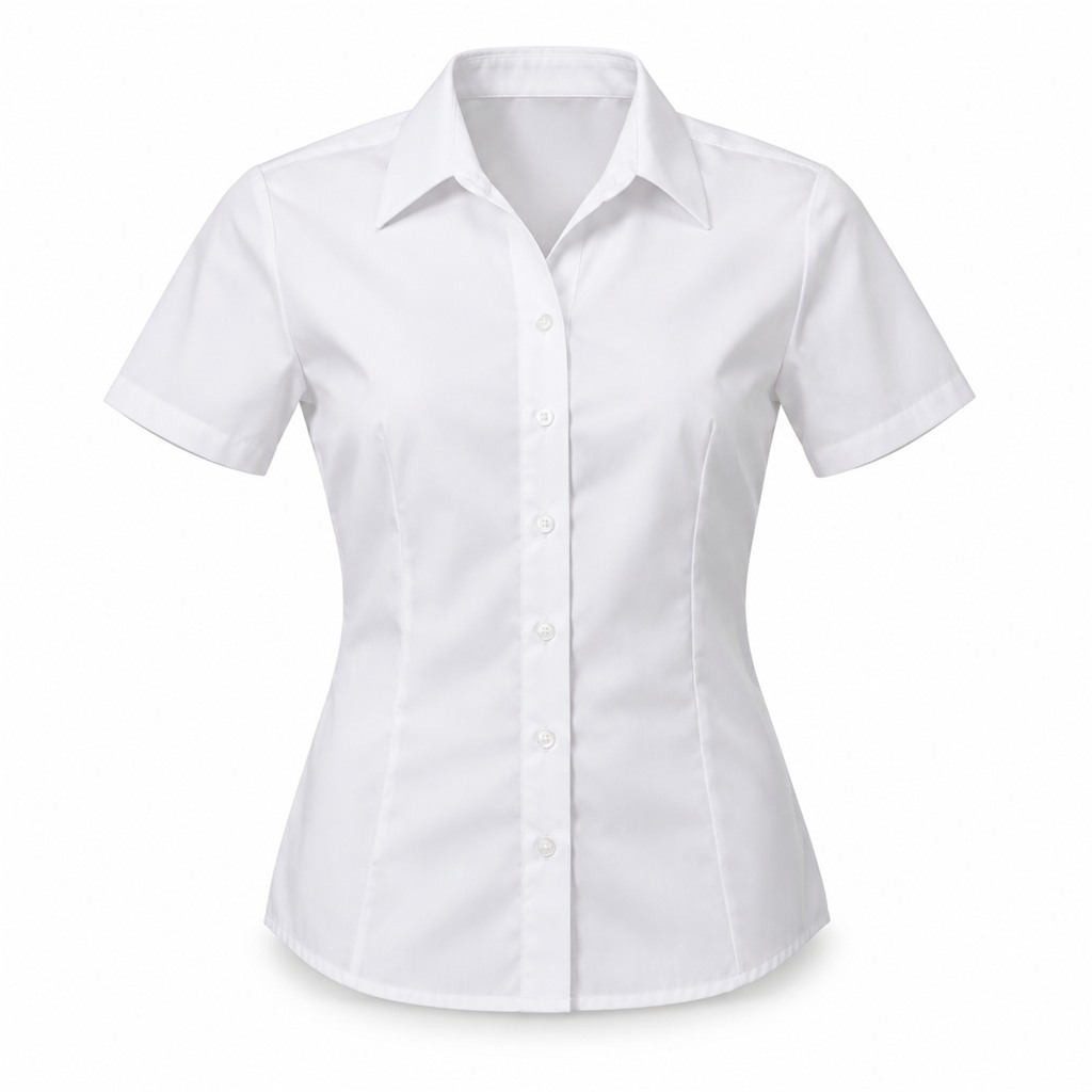 White 2 Pack Short Sleeve Non Iron Blouse