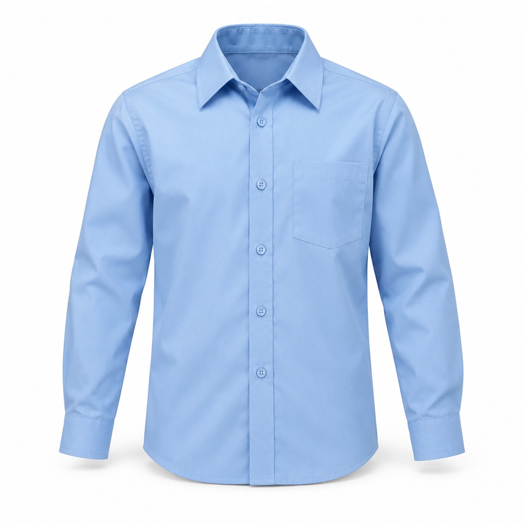 Blue 2 Pack Long Sleeve Slimfit Non Iron Shirt