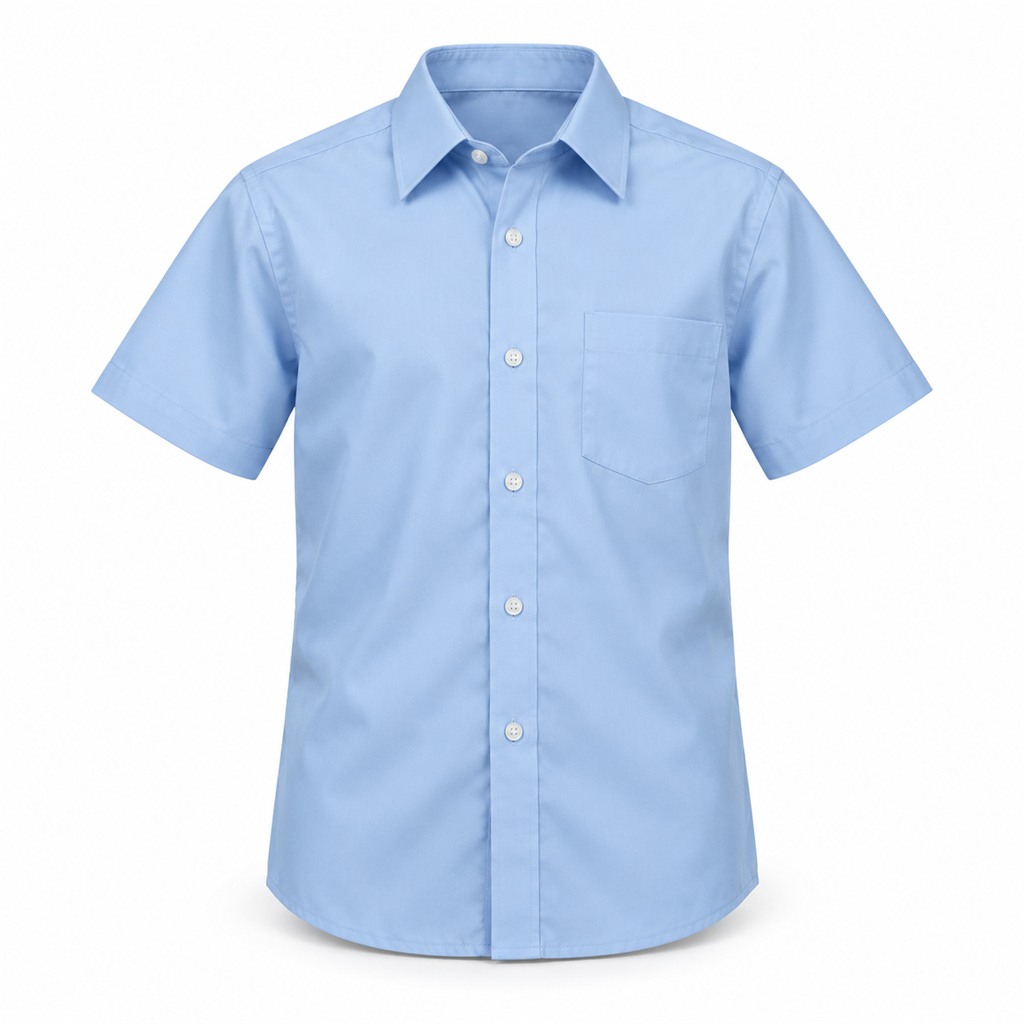 Blue 2 Pack Short Sleeve Slimfit Non Iron Shirt