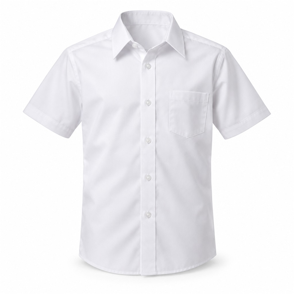 White 2 Pack Short Sleeve Slimfit Non Iron Shirt