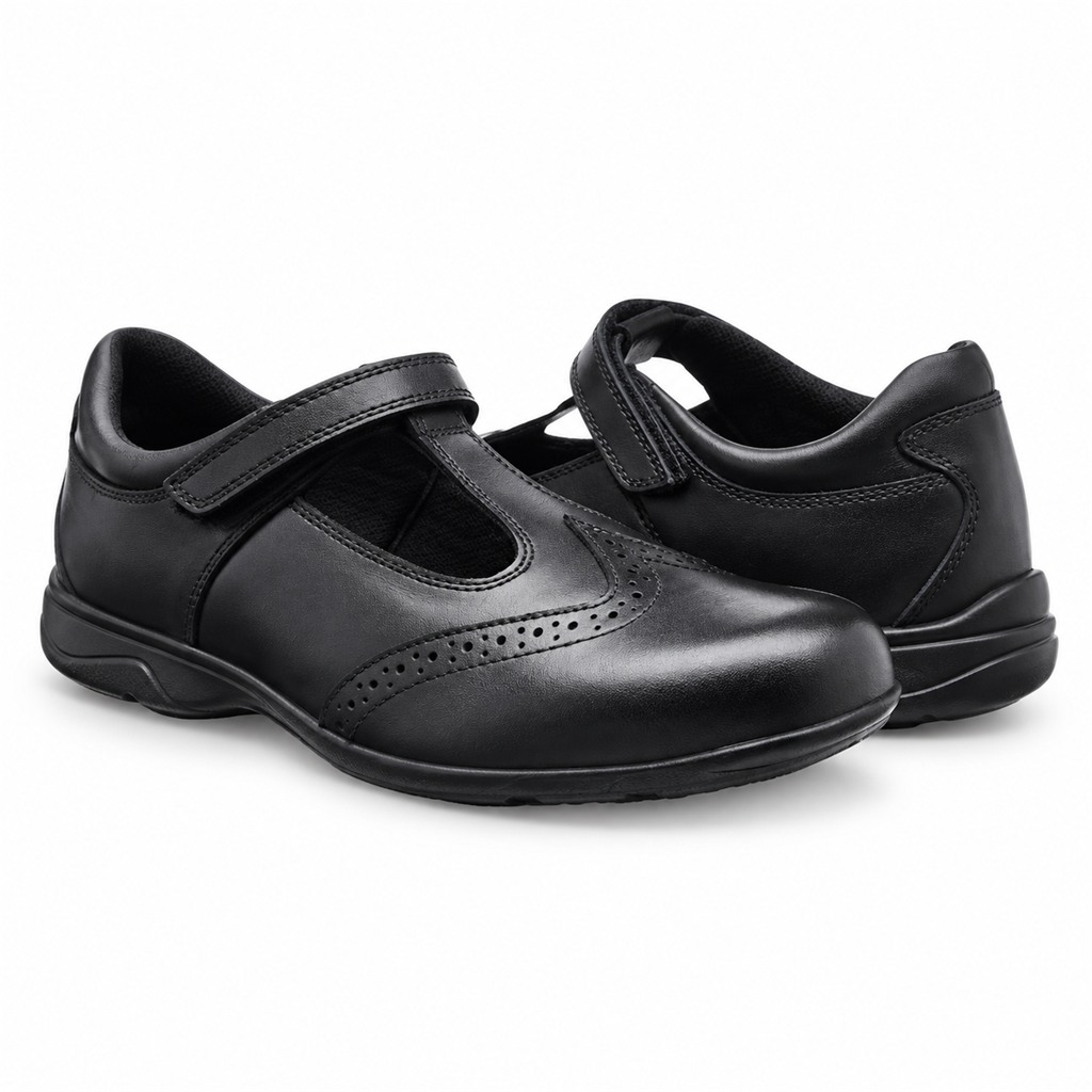 Black Term Shoes Janine T-bar
