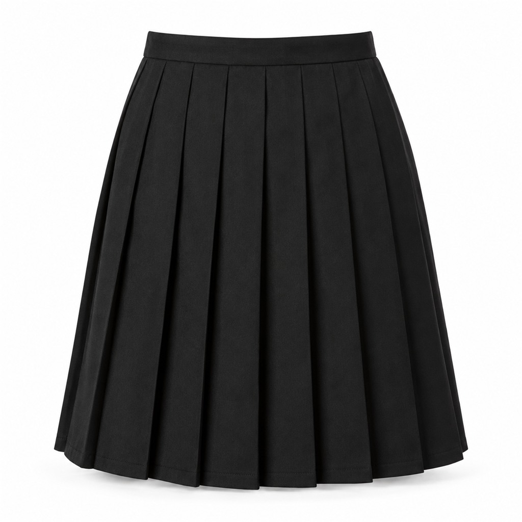 Black Tru Form Skirt - Full Pleat