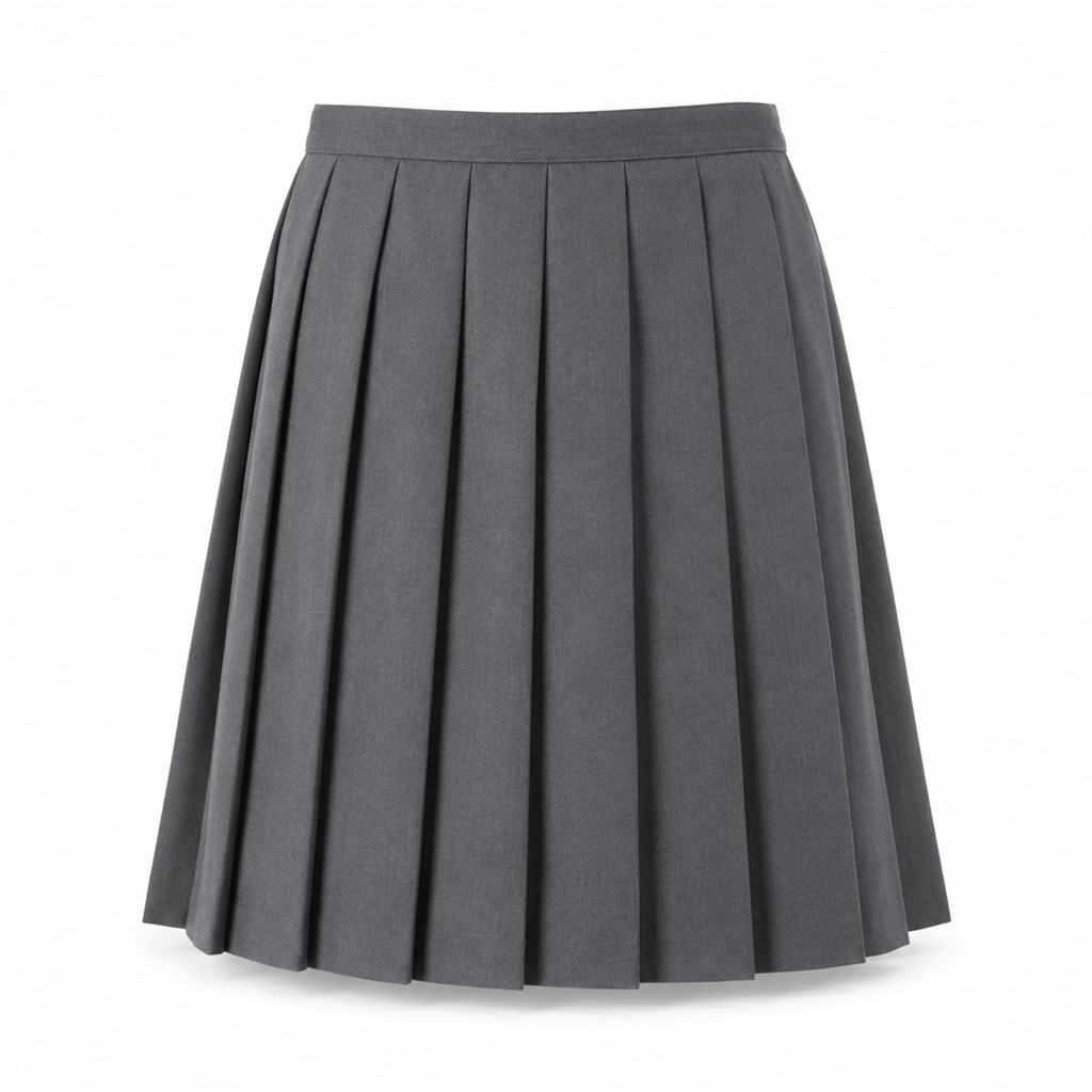 Grey Tru Form Skirt Full Pleat