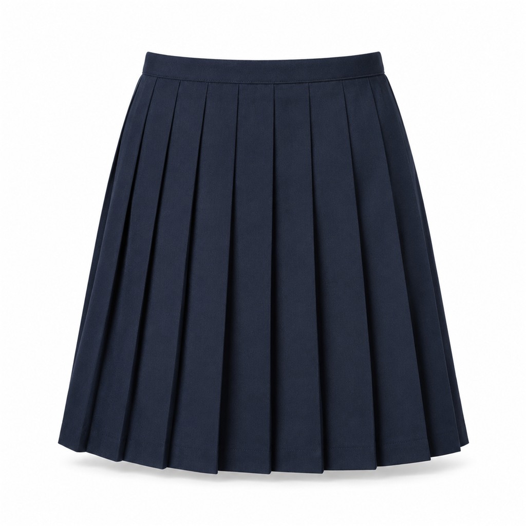 Navy Tru Form Skirt Full Pleat