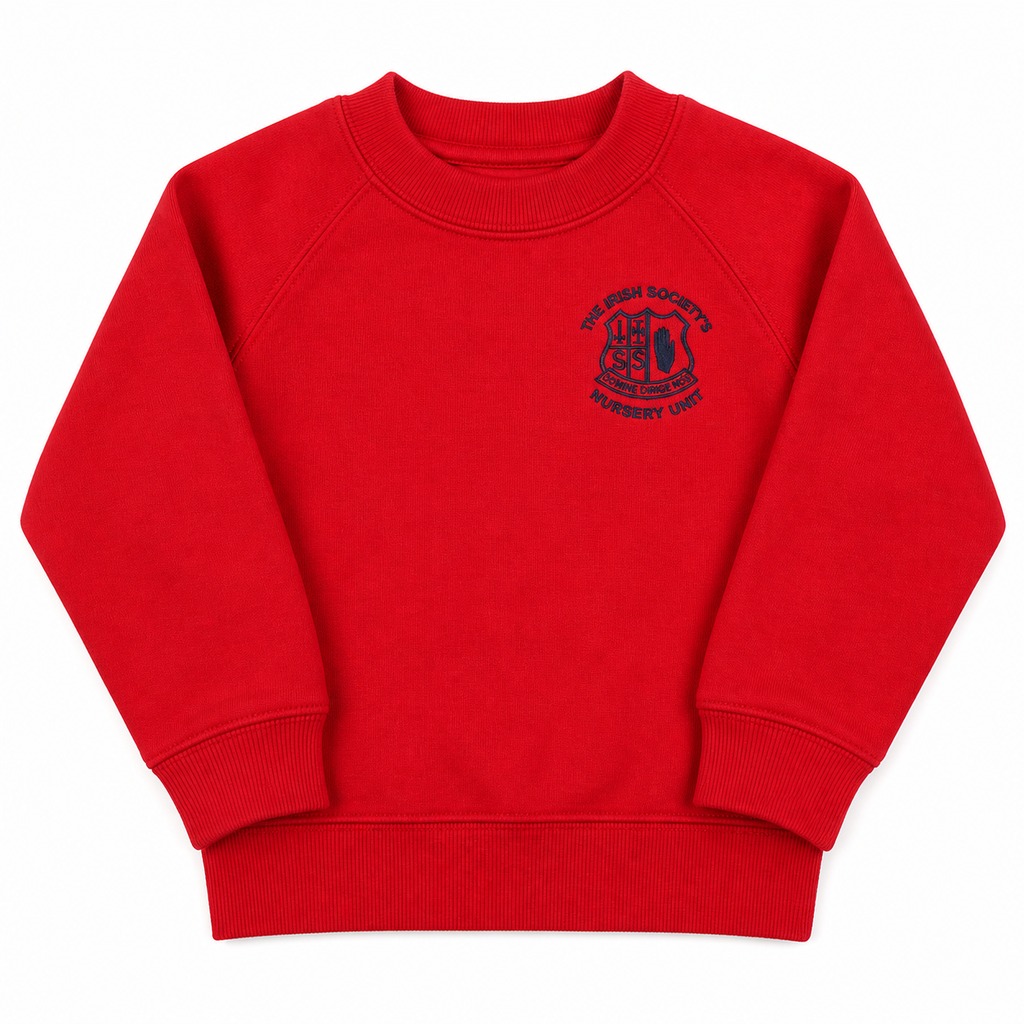 The Irish Society Nursery Unit Scarlet Crew Neck Sweatshirt