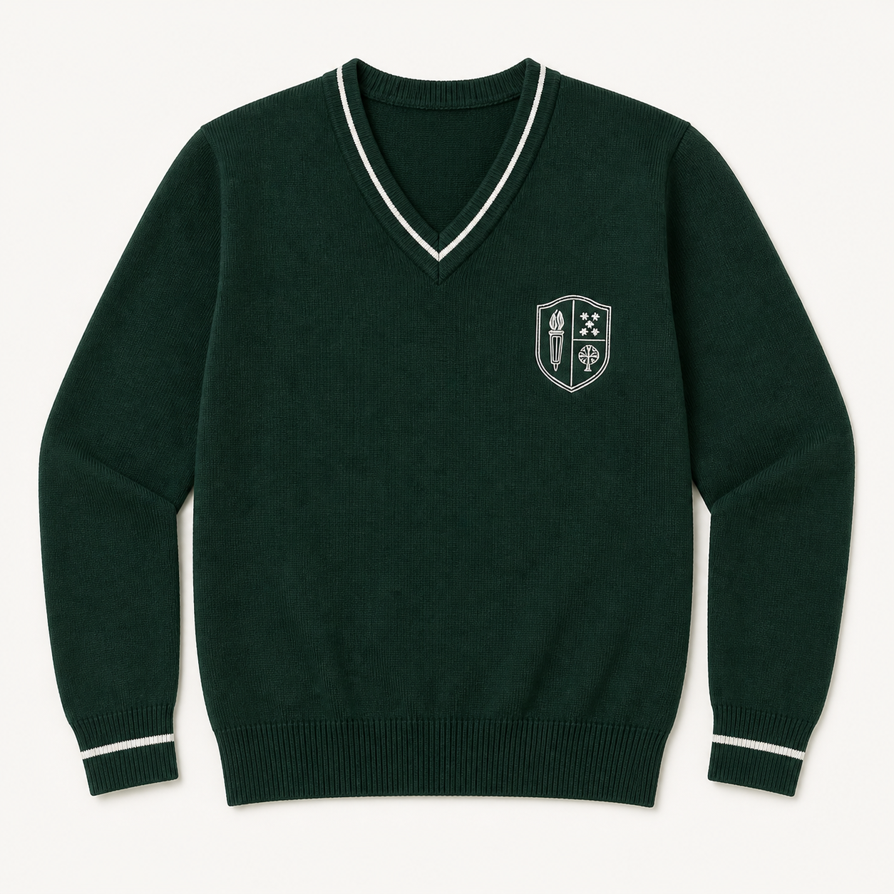 St. Mary's College Limavady Green/White Trim Jumper